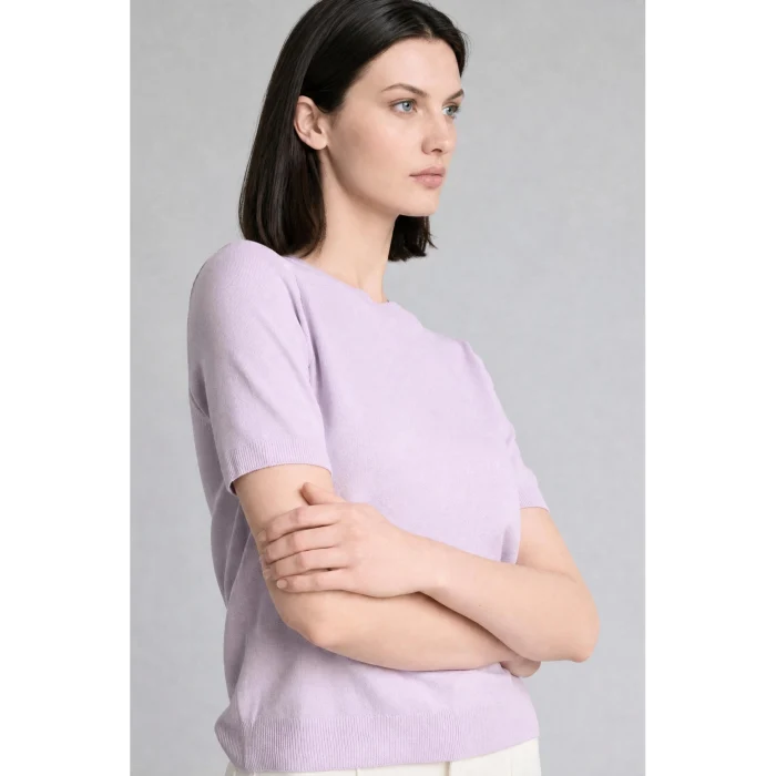 Defacto D6272AXPR143 Mor Regular Fıt Bisiklet Yaka Leylak Kazak