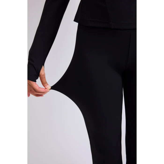 Defacto F9086AXBK81 Siyah Flare Fit İspanyol Paça Standart Boy Sporcu Eşofman Altı