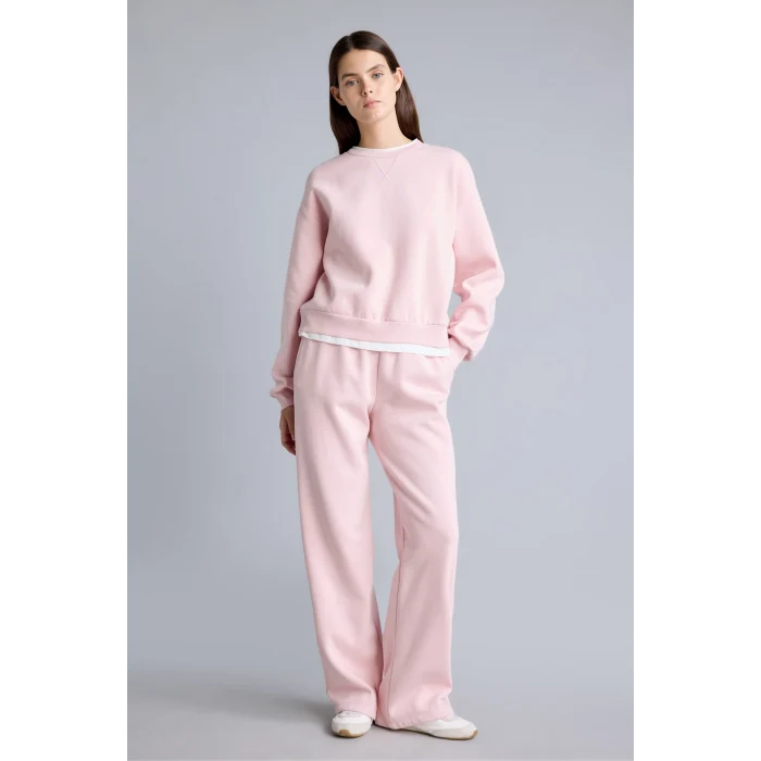 Defacto B8571AXPN38 Pembe Straıght Fıt Basıc Geniş Paça Beli Lastikli Eşofman Altı