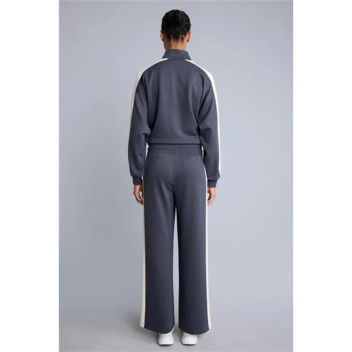 Defacto H4230AXAR104 Antrasit NBA Brooklyn Nets Yanı Şeritli Cepli Wide Leg Geniş Paça Dalgıç Kumaş Sporcu Eşofman Altı