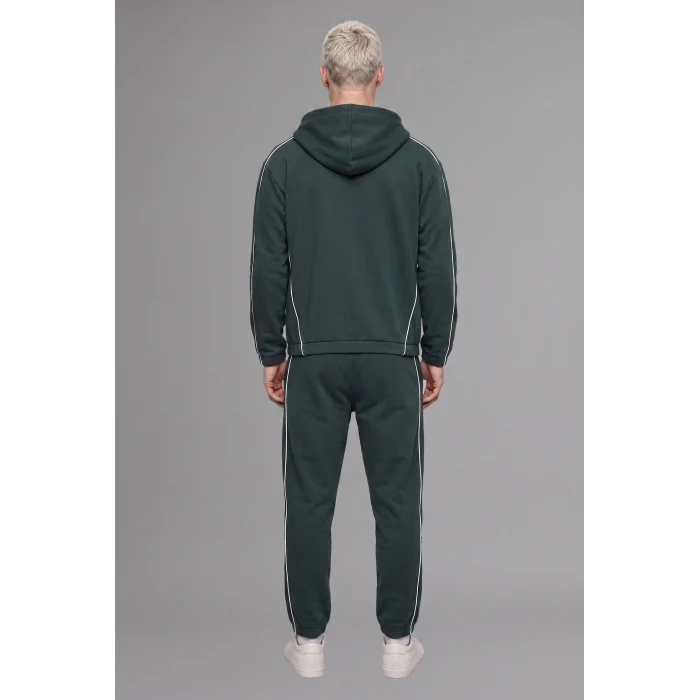 Defacto H4889AXGN1051 Yeşil Regular Fit Yan Biyeli Lastikli Paça Jogger Eşofman Altı