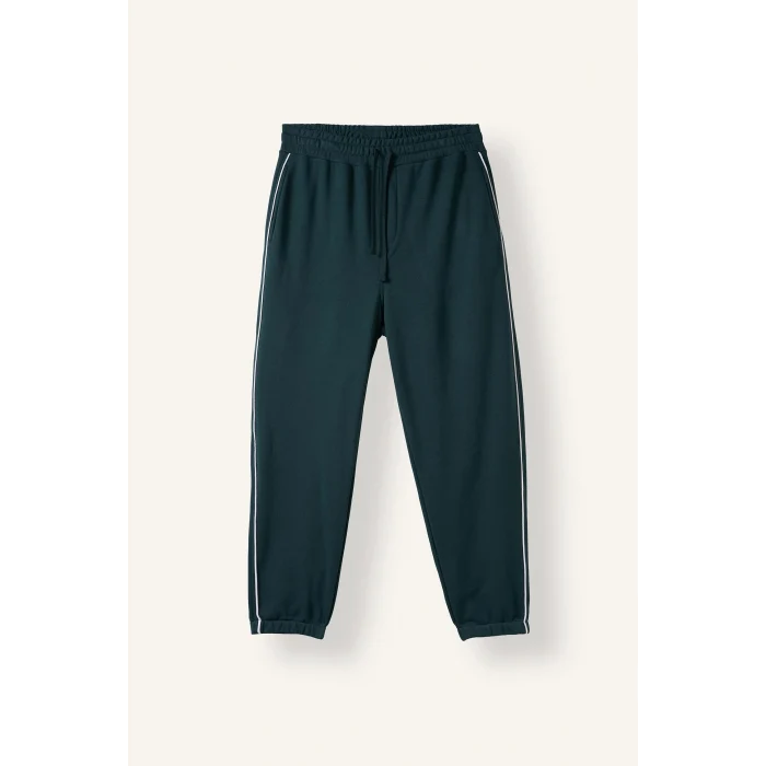 Defacto H4889AXGN1051 Yeşil Regular Fit Yan Biyeli Lastikli Paça Jogger Eşofman Altı