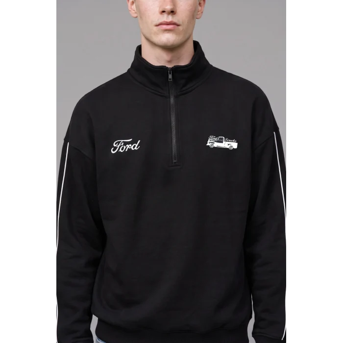 Defacto H4141AXBK81 Siyah Ford Motor Company Boxy Fıt Baskılı Kalın Sweatshirt