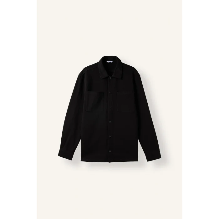 Defacto H6548AXBK81 Siyah Regular Fit Çift Cepli Gömlek Ceket