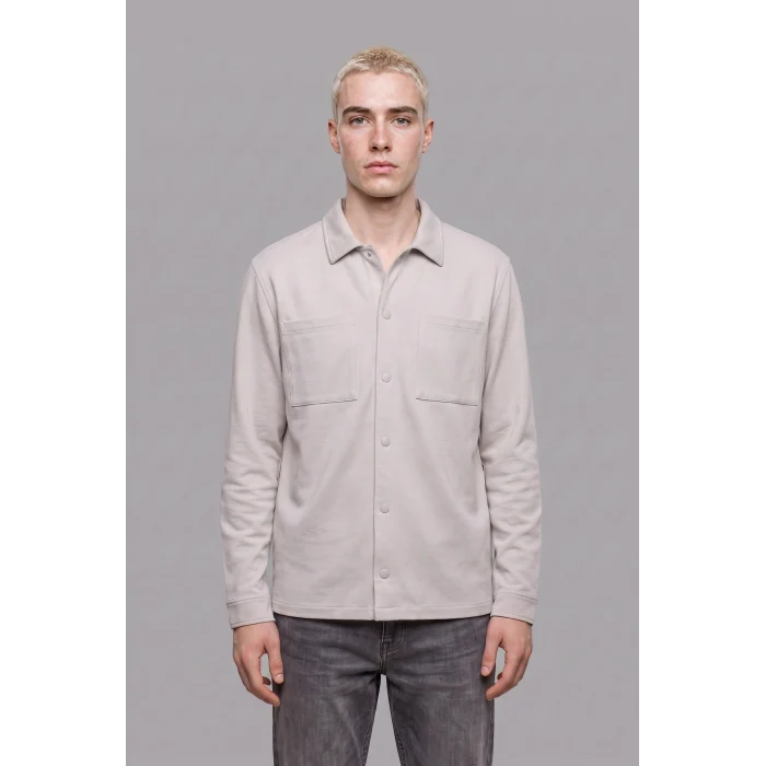 Defacto H6548AXGR293 Gri Regular Fit Çift Cepli Gömlek Ceket