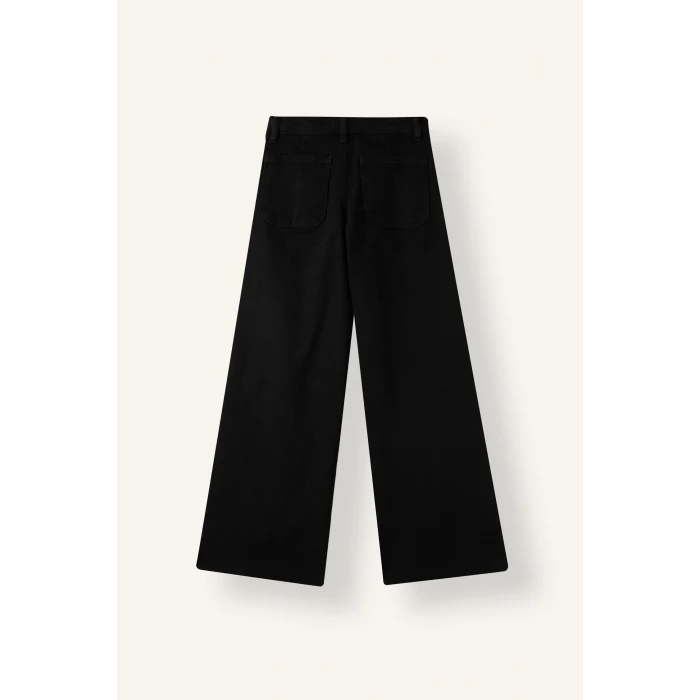 Defacto I4938A8NM40 Siyah Flare Fit Rahat İspanyol Paça Jean Pantolon Kız Çocuk