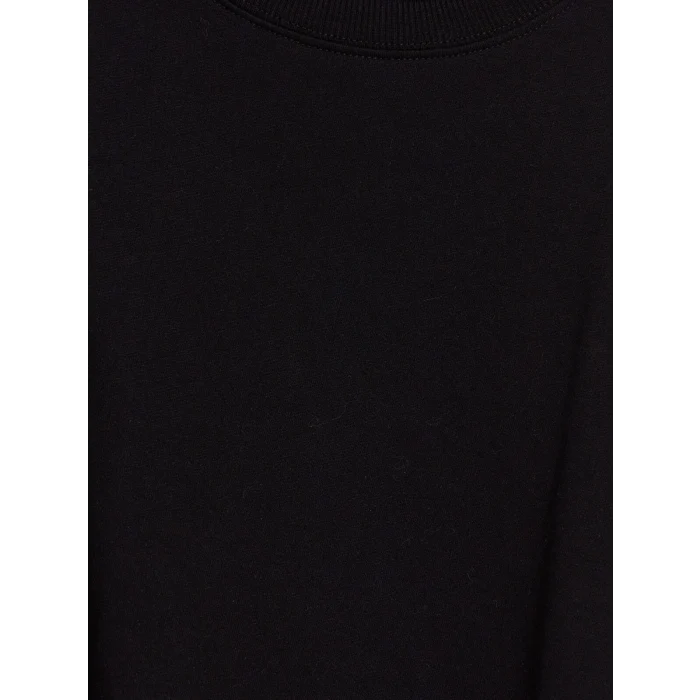 LCW Kids Siyah Bisiklet Yaka Erkek Çocuk Sweatshirt