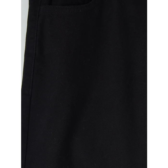 LCW Kids Siyah Slim Fit Erkek Çocuk Gabardin Pantolon