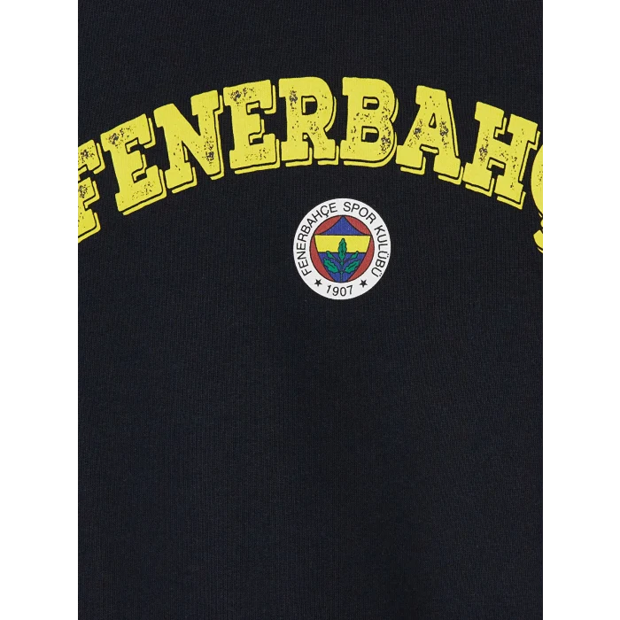 LCW Kids Lacivert Fenerbahçe Baskılı Erkek Çocuk Kalın Sweatshirt