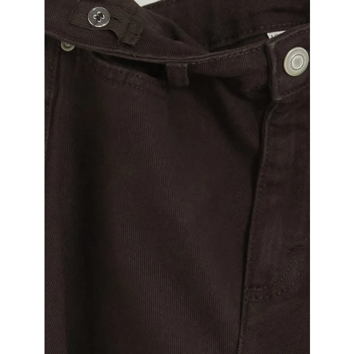 LCW Kids Kahverengi Wideleg Kız Çocuk Gabardin Pantolon