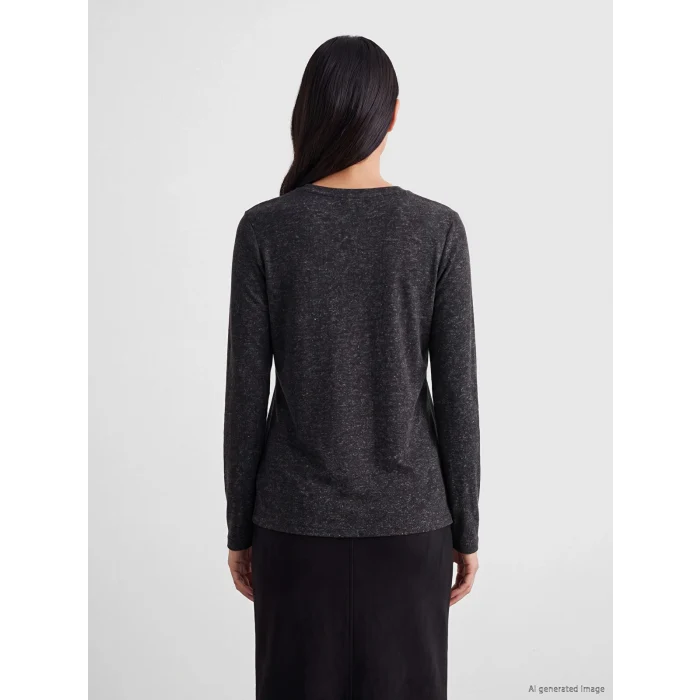 LCW EVERYDAY Siyah Bisiklet Yaka Kadın Body