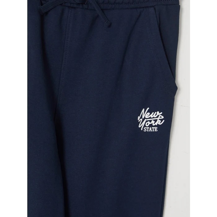 LCW Kids Lacivert New York Baskılı Erkek Çocuk Jogger Eşofman Altı