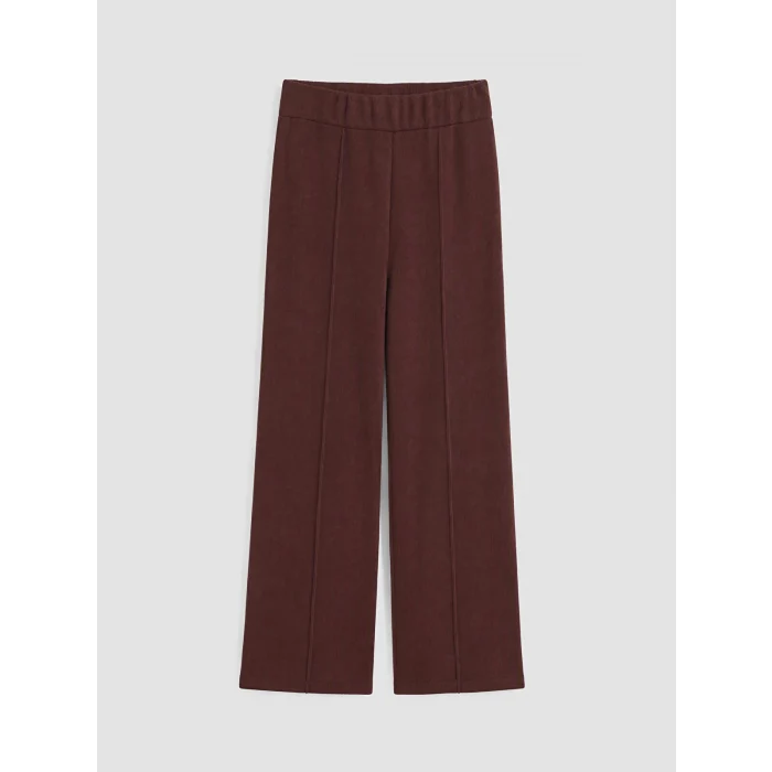 LCW Kids Bordo Beli Lastikli Geniş Paça Kız Çocuk Eşofman Altı