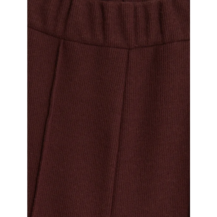 LCW Kids Bordo Beli Lastikli Geniş Paça Kız Çocuk Eşofman Altı