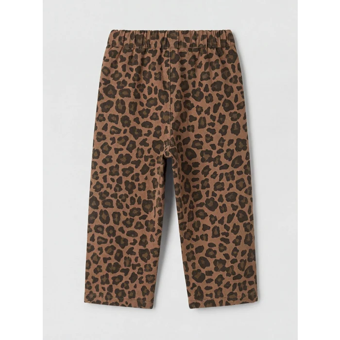 LCW baby Kahverengi Regular Fit Kız Bebek Gabardin Pantolon