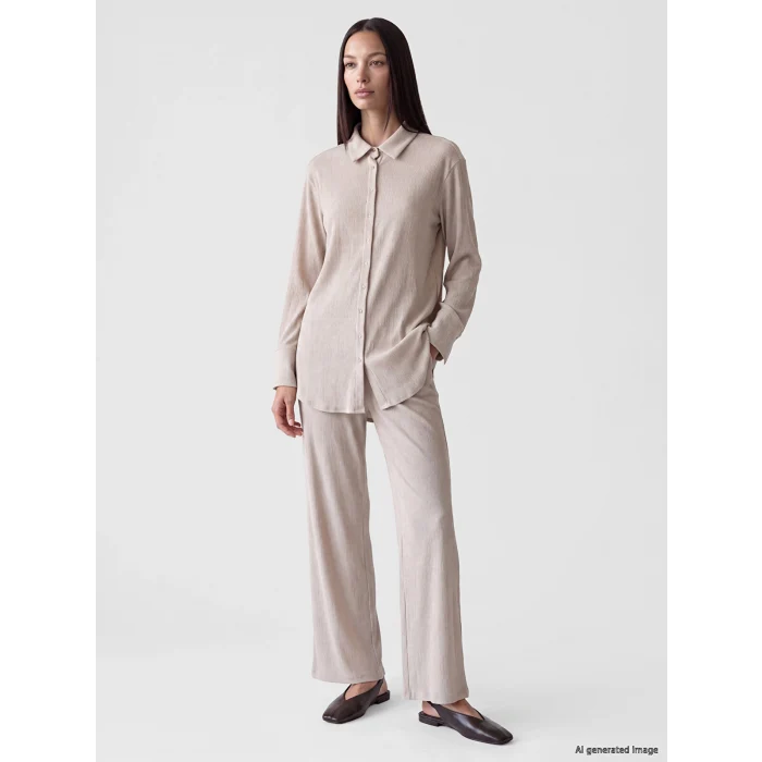 LCW EVERYDAY Gri Modal Karışımlı Oversize Kadın Gömlek Tunik