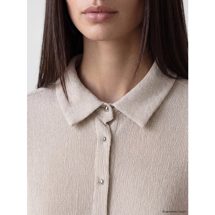LCW EVERYDAY Gri Modal Karışımlı Oversize Kadın Gömlek Tunik
