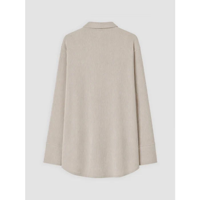 LCW EVERYDAY Gri Modal Karışımlı Oversize Kadın Gömlek Tunik