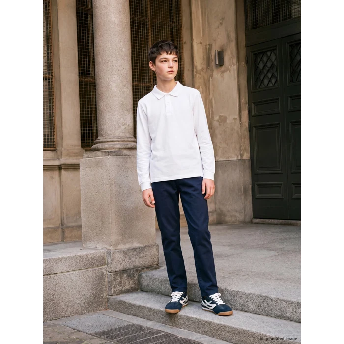 LCW Kids Lacivert Slim Fit Erkek Çocuk Gabardin Pantolon