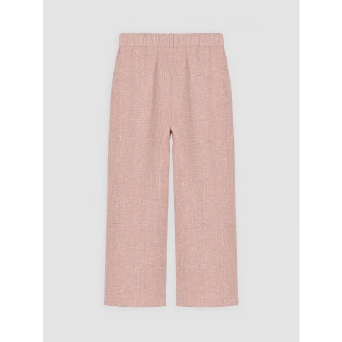 LCW Kids Pembe Beli Lastikli Kız Çocuk Gabardin Pantolon