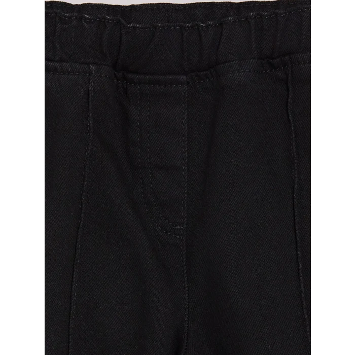 LCW Kids Siyah Wideleg Kız Çocuk Jean Pantolon