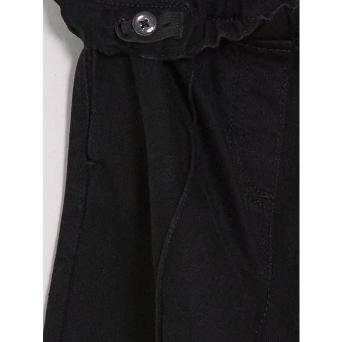 LCW Kids Siyah Wideleg Kız Çocuk Jean Pantolon