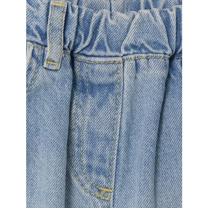 LCW Kids Mavi Dantel Detaylı Wideleg Kız Çocuk Jean Pantolon