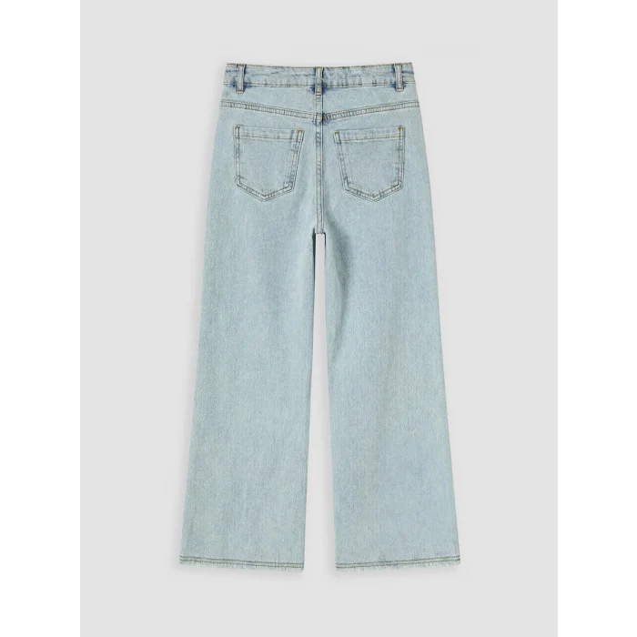 LCW Kids Mavi Wideleg Kız Çocuk Jean Pantolon