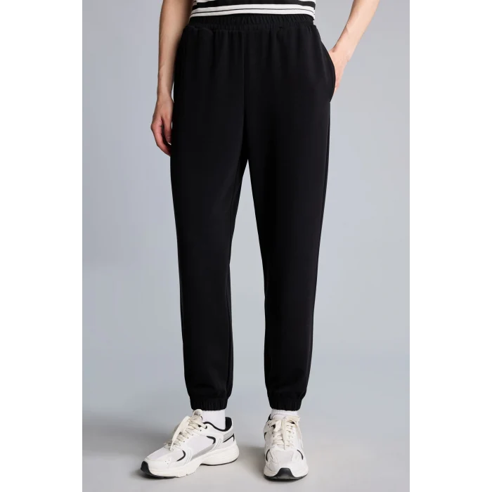 Defacto H7167AXBK81 Siyah Standart Fit Jogger Paça Cepli Modal Sporcu Eşofman Altı