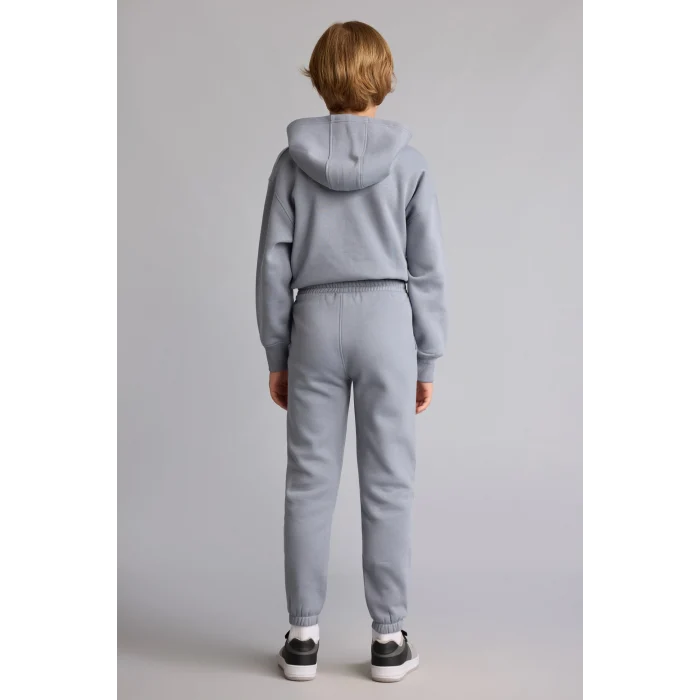 Defacto H9685A8GR27 Gri Baskılı Lastikli Paça Kalın Kumaş Jogger Eşofman Altı Erkek Çocuk