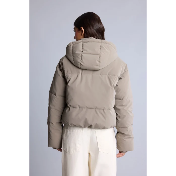 Defacto H8586AXBG642 Bej Su İtici Regular Fit Kapüşonlu Şişme Mont