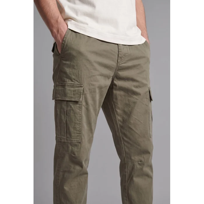 Defacto F4681AXKH401 Haki Regular Fit Beli Bağcıklı Kargo Cepli Jogger Pantolon