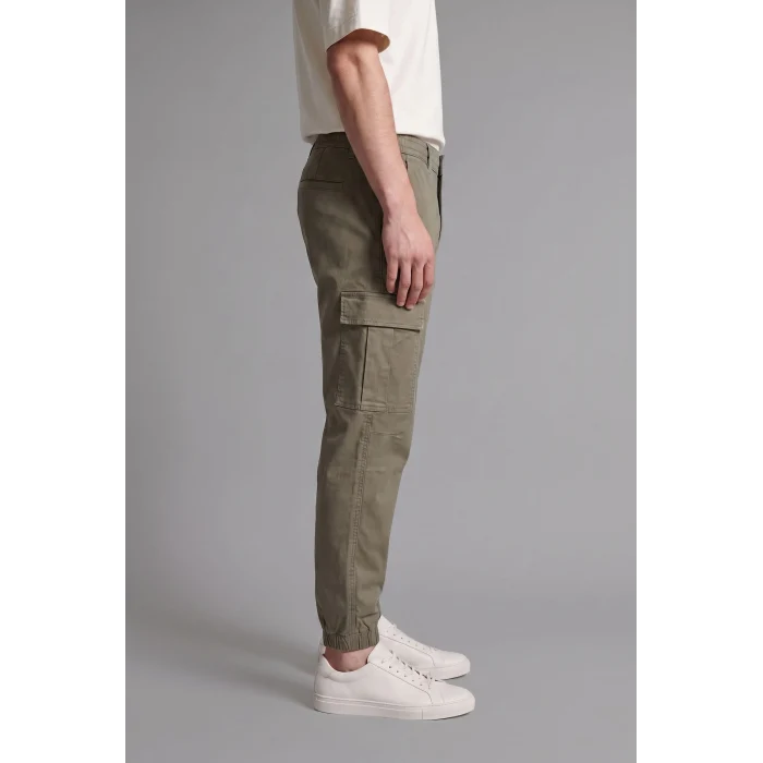 Defacto F4681AXKH401 Haki Regular Fit Beli Bağcıklı Kargo Cepli Jogger Pantolon