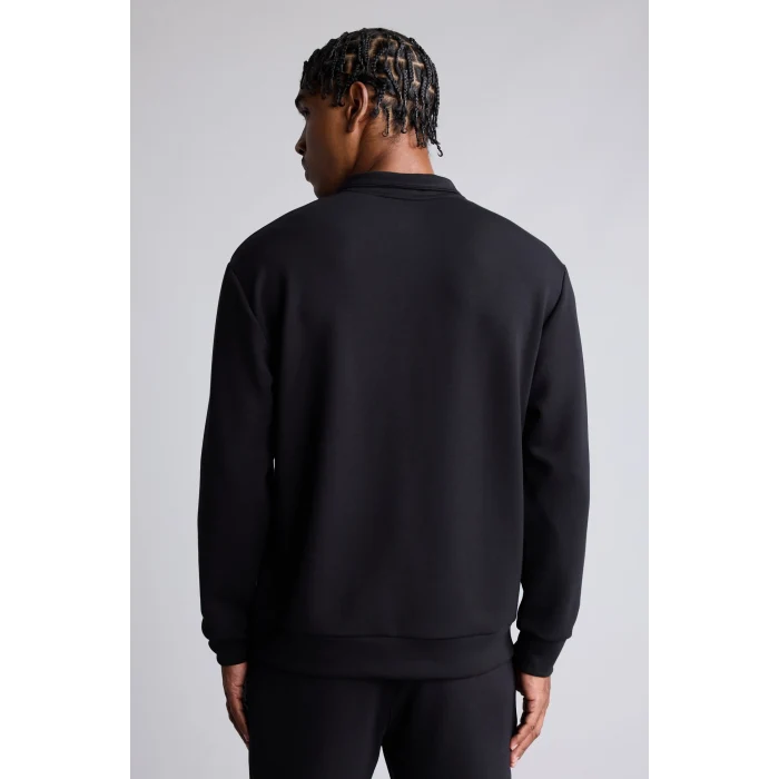 Defacto E9772AXBK81 Siyah Ultra Yumuşak Standart Fıt Dik Yaka Modal Sporcu Basic Sweatshirt