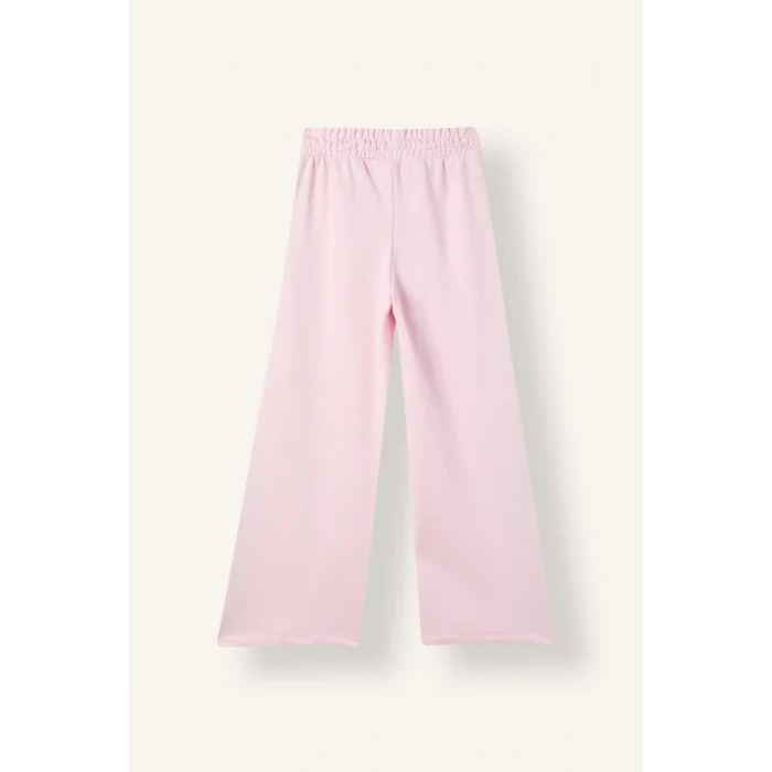 Defacto I7533A8PN633 Pembe Yan Şeritli Kolej Baskılı Wide Leg Eşofman Altı Kız Çocuk