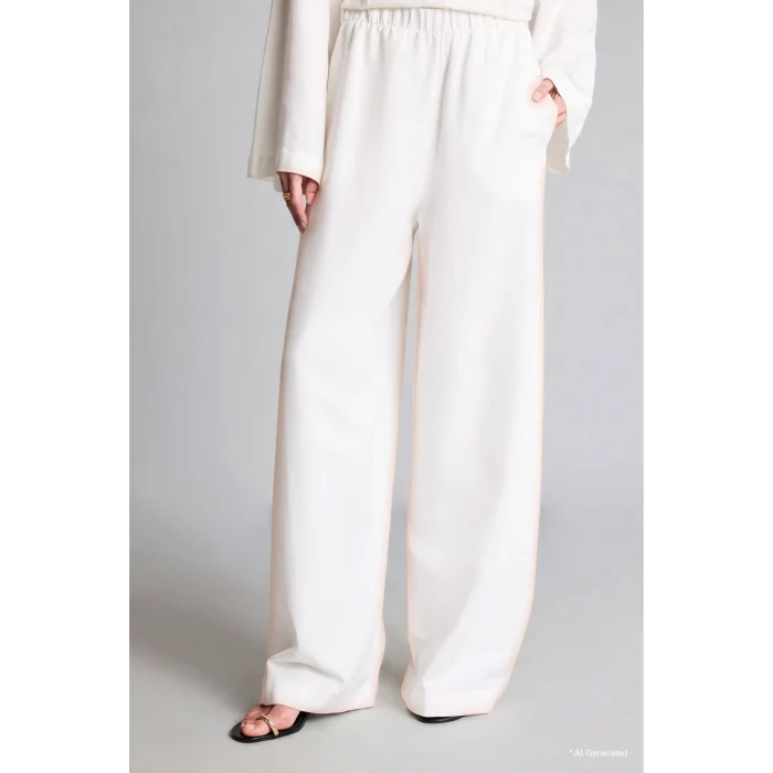 Defacto H8911AXER118 Ekru Relaxed Fit %100 Keten Pantolon
