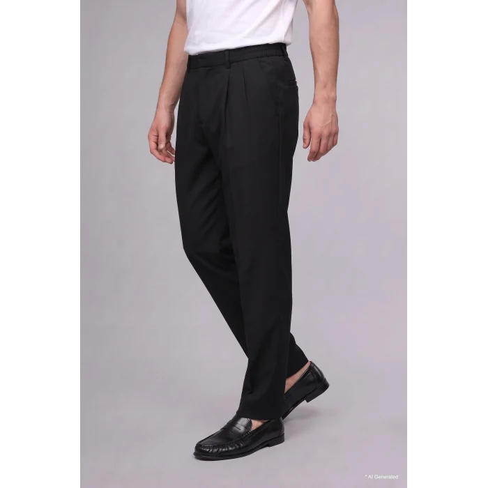 Defacto H5017AXBK27 Siyah Wide Leg Geniş Kalıp Normal Bel Geniş Paça Pantolon