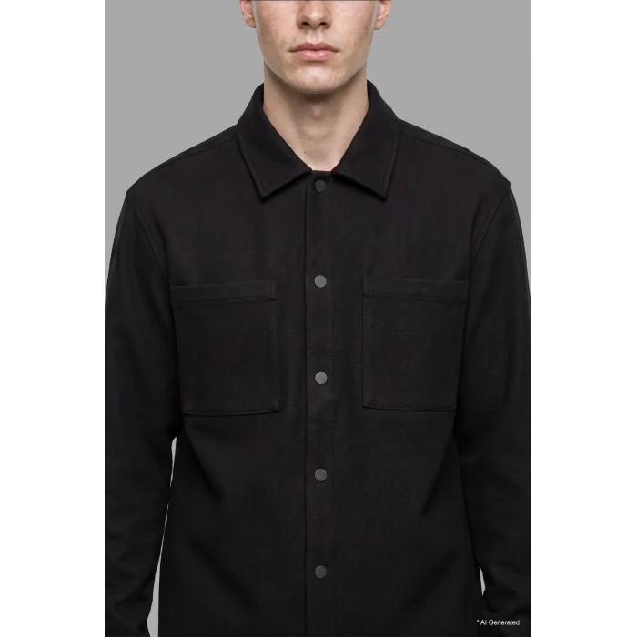 Defacto H6548AXBK81 Siyah Regular Fit Çift Cepli Gömlek Ceket
