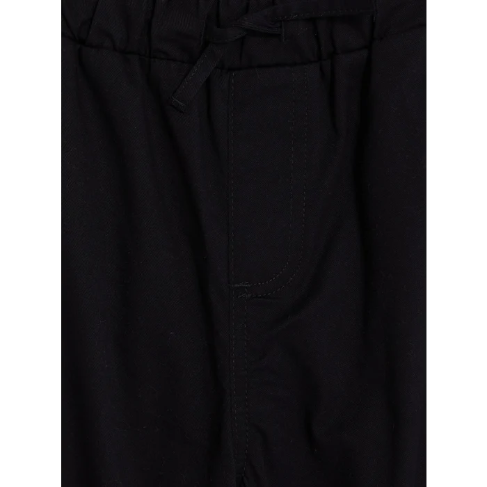 LCW Kids Siyah Kız Çocuk Gabardin Kargo Pantolon