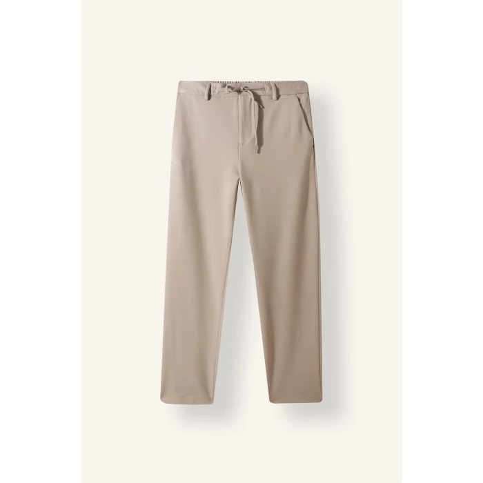Defacto H1270AXGR302 Gri Regular Fit Beli Lastikli Düz Paça Pantolon