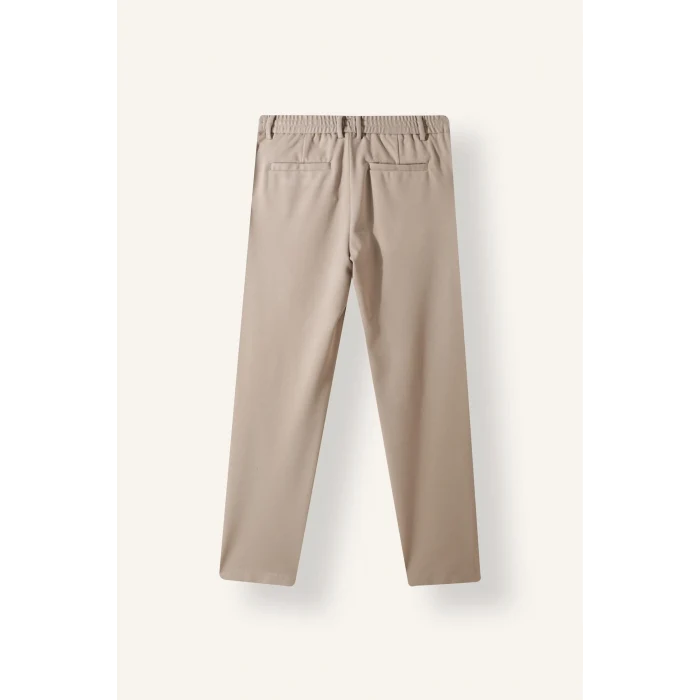 Defacto H1270AXGR302 Gri Regular Fit Beli Lastikli Düz Paça Pantolon