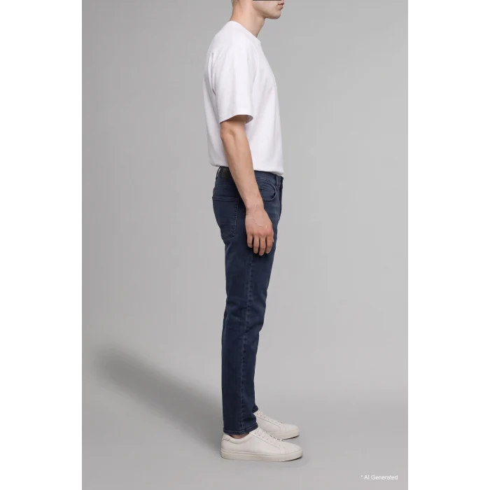 Defacto H5831AXNM34 Mavi Sergio Regular Fıt Normal Bel Boru Paça Jean Pantolon