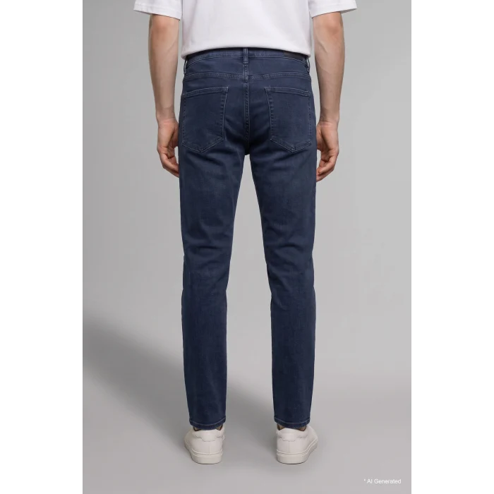 Defacto H5831AXNM34 Mavi Sergio Regular Fıt Normal Bel Boru Paça Jean Pantolon