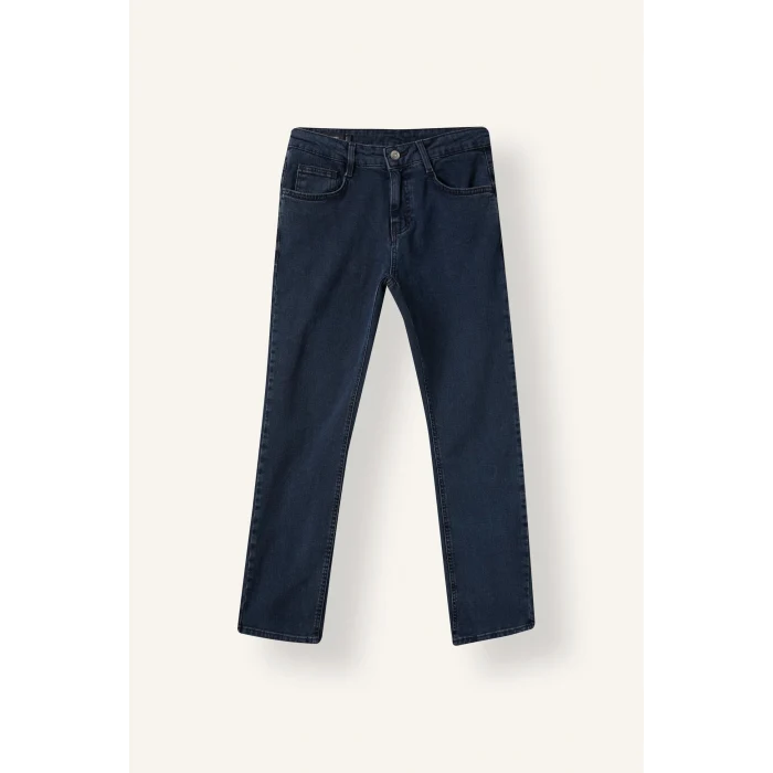 Defacto H5831AXNM34 Mavi Sergio Regular Fıt Normal Bel Boru Paça Jean Pantolon