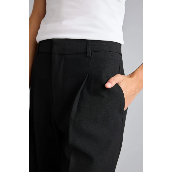Defacto E7238AXBK81 Siyah Straight Fit Yüksek Bel Pantolon