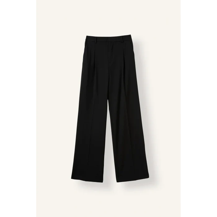 Defacto E7238AXBK81 Siyah Straight Fit Yüksek Bel Pantolon