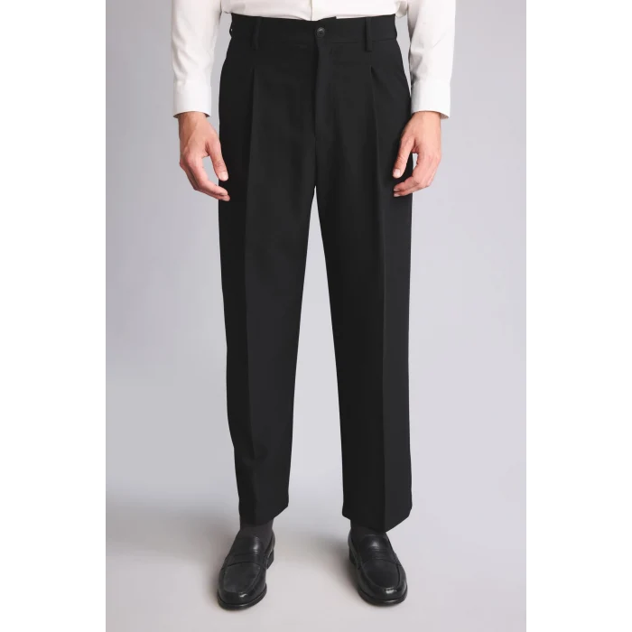 Defacto G6603AXBK27 Siyah Wide Leg Geniş Kalıp Normal Bel Geniş Paça Pantolon