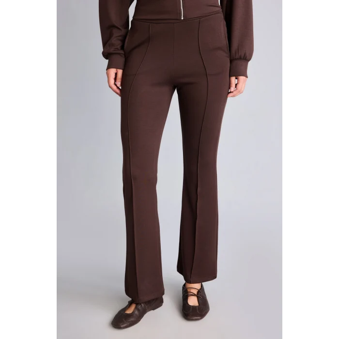 Defacto G9445AXBN192 Kahve Flare Fit Elastik Bağlamalı Bel Modal Pantolon