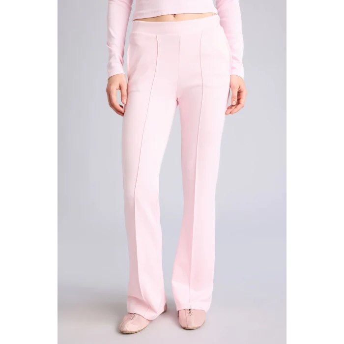 Defacto G9445AXPN74 Pembe Flare Fit Elastik Bağlamalı Bel Modal Pantolon