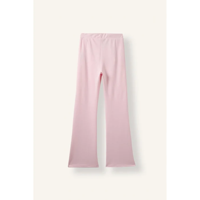 Defacto G9445AXPN74 Pembe Flare Fit Elastik Bağlamalı Bel Modal Pantolon